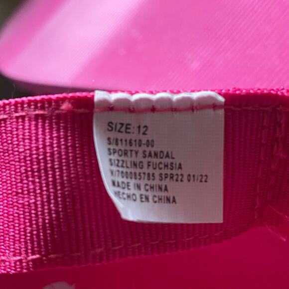 GAP Barbie Core y2k Sporty Strap Sandals Sizzling Fuchsia Pink NWTs 12 - Picture 7 of 10